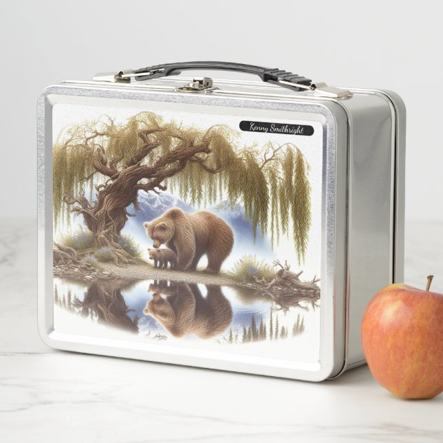 Collectible Bears by the Water, Relaxing Metal Lunch Box (In Situ)