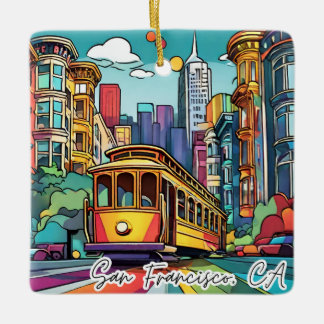 Collectible Christmas Ornament- San Francisco CA Ceramic Ornament
