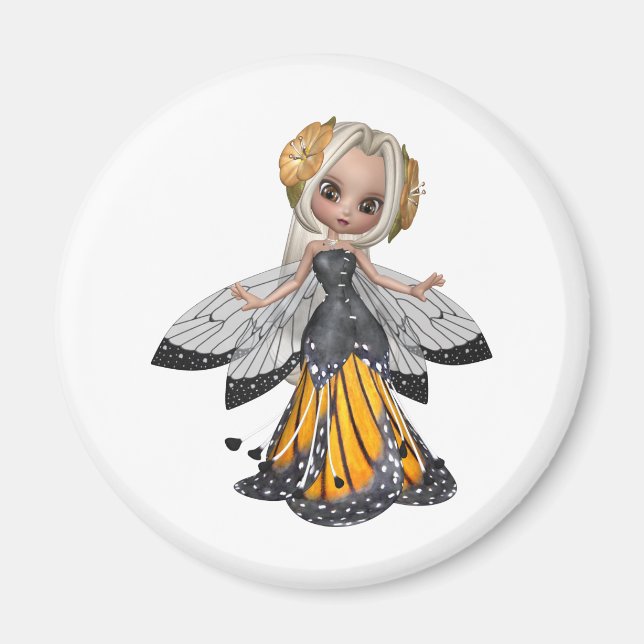 ♥ Collectible Fairy Flower Doll Art ♥ (pixie5) Magnet (Front)