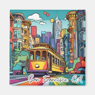 Collectible Funky City Magnet- San Francisco Magnet