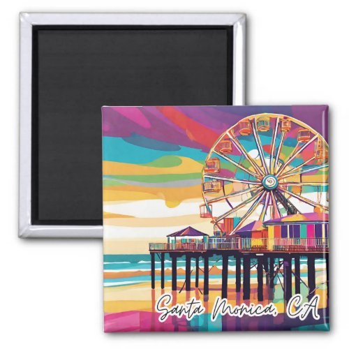 Collectible Funky City Magnet_ Santa Monica Magnet