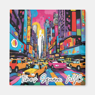 Collectible Funky City Magnet- Time's Square NYC Magnet