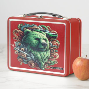 Collectible Vibrant Bear Lunch Box Design