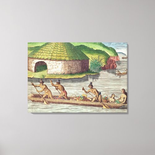 Collecting Crops for the Communal Storehouse Canvas Print