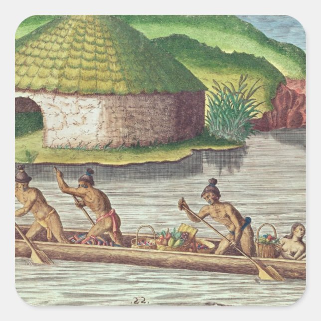 Collecting Crops for the Communal Storehouse Square Sticker (Front)