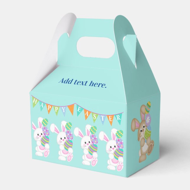 Collecting Easter Eggs  Favor Boxes (Front Side)