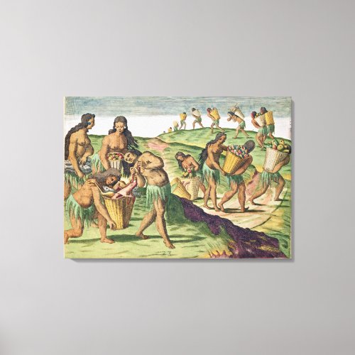 Collecting Food for the Communal Storehouse Canvas Print