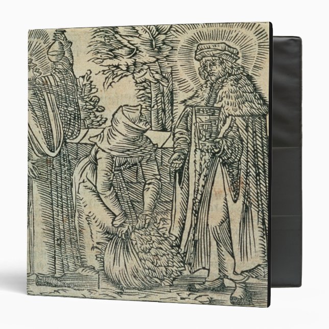 Collecting Herbs for Medicine, 1534 (woodcut) Binder (Front/Inside)