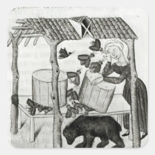 Collecting Honey Square Sticker