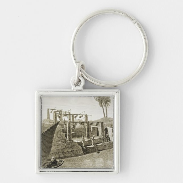 Collecting Water from the Nile, plate 6 from Volum Keychain (Front)