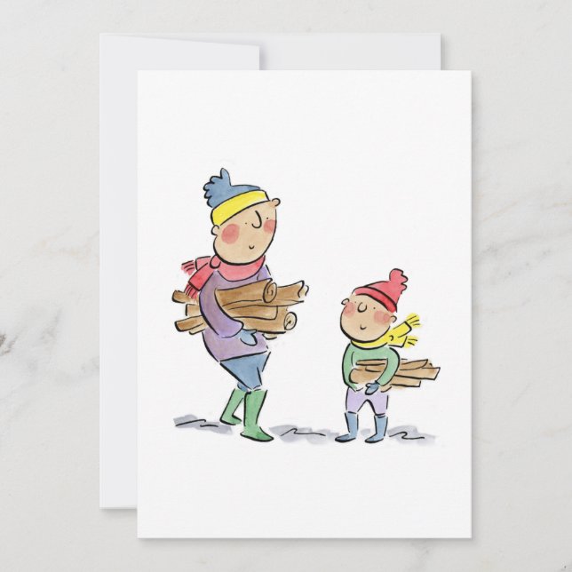 Collecting Wood Invitation (Front)