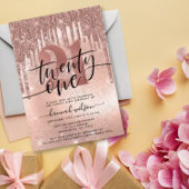 Rose Gold Glitter & Foil 21st Birthday Cake Pops