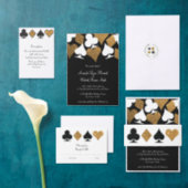 Gold on Black Las Vegas Wedding Invitation (Personalise this independent creator's collection.)
