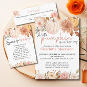 A Little Pumpkin Autumn Fall Floral Baby Shower In Invitation