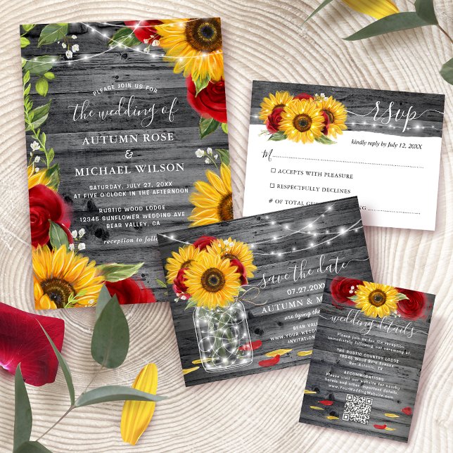thumbnail image 2 of Burgundy Floral Wedding Invitation Template (editable 2 of 10