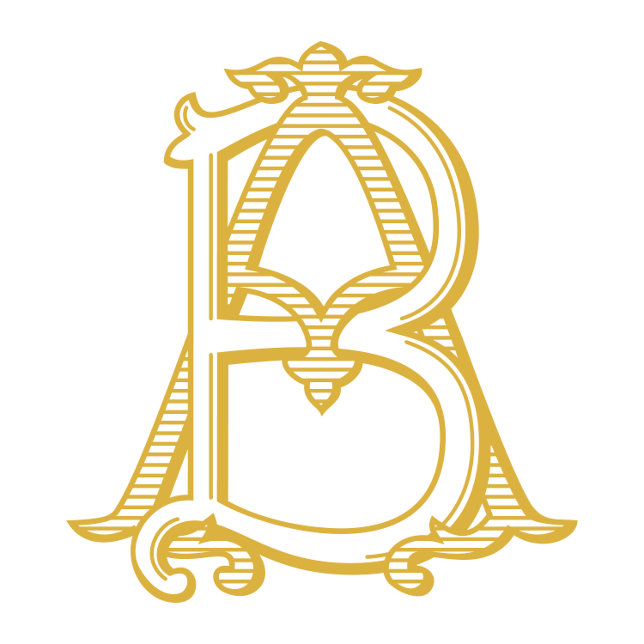 AB Monogram or BA Monogram Stickers