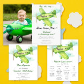 Watercolor airplane birthday time capsule message