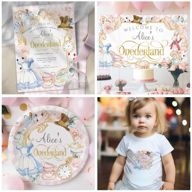Alice in Onederland, 1st birthday welcome sign
