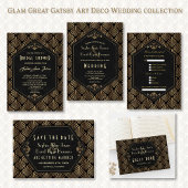 Glam Roaring 20's Great Gatsby Bridal Shower Invitation