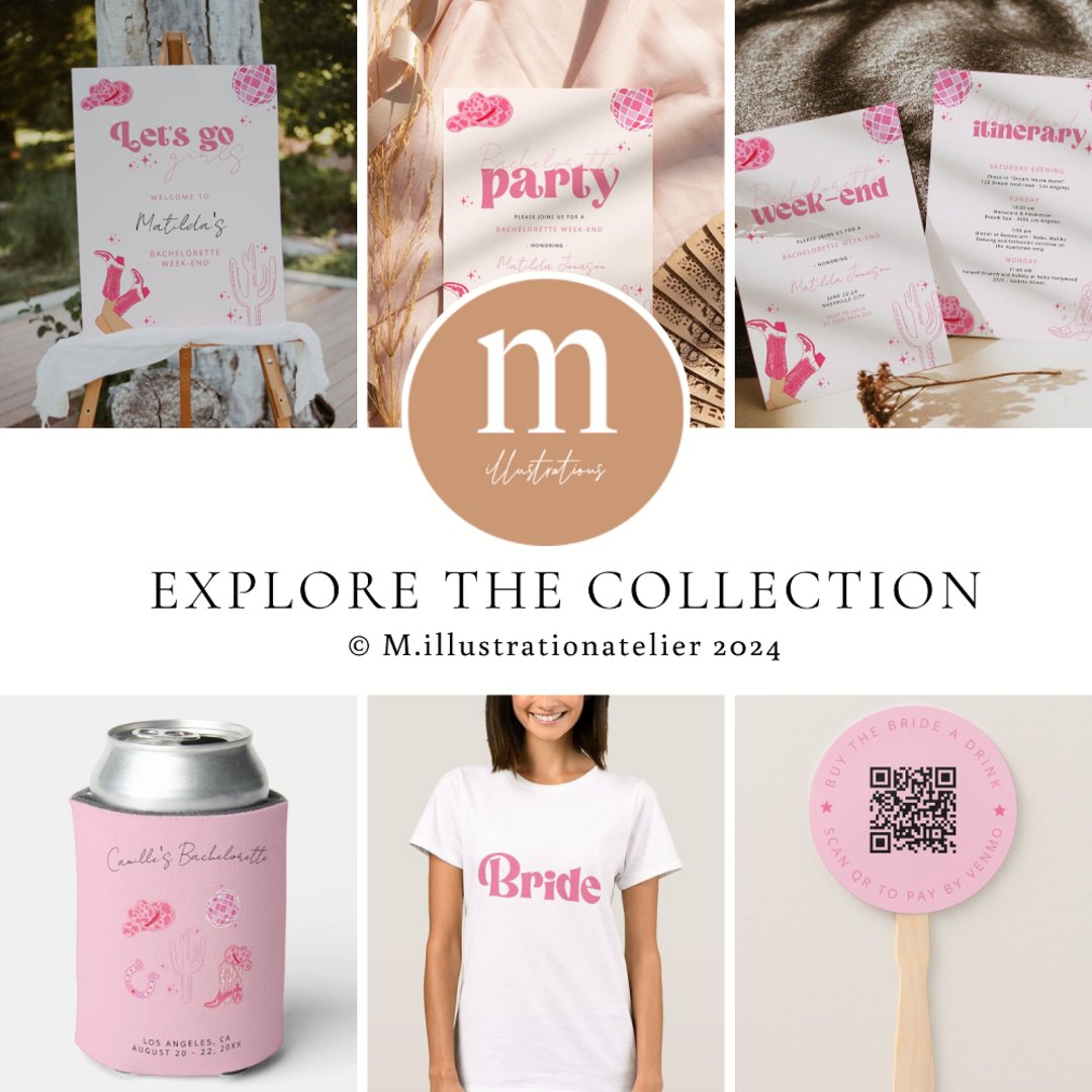 Last disco rodeo bachelorette party invitation | Zazzle