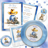 Little Cowboy Themed Baby Shower Edible Frosting Rounds