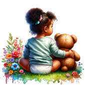 Baby Girl and her Teddy Bear | It's a Girl Edible Frosting Rounds