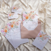 Baby In Bloom | Blush & Teal Spring Floral Shower Invitation