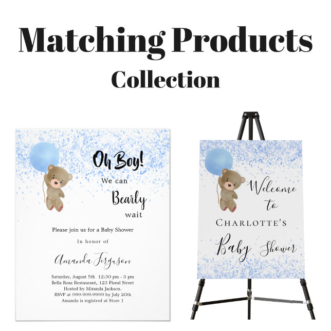 30 EDITABLE Baby Shower Games - Bearly Wait Baby Shower Collection