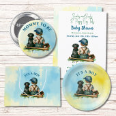 Vintage Baby, Dog and Baseball | It's a Boy Edible Frosting Rounds