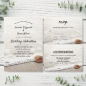 Beach Waves Wedding Save The Date Invitation (Personalise this independent creator's collection.)