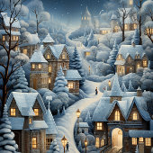 Christmas Village Scene Card