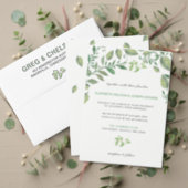 Beautifully botanical greenery wedding label (Personalise this independent creator's collection.)