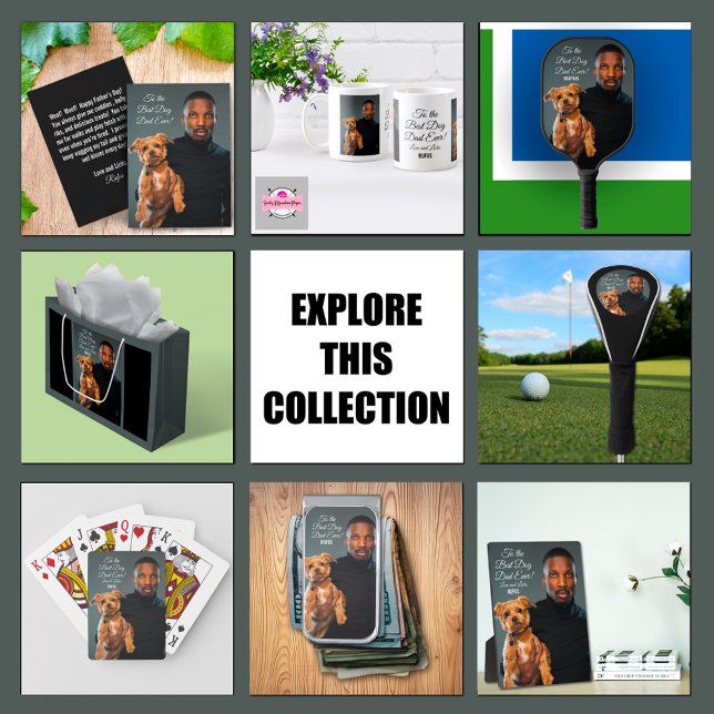 To the Best Dog Dad Ever Custom Photo & Text Water Bottle