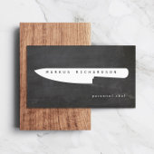 Big Chef Knife Logo for Personal Chef, Catering Business Card