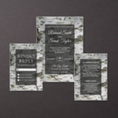 Rustic Birch Tree Bark Modern Wedding Invitation (Personalise this independent creator's collection.)
