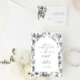 Antique Black & White Floral Toile Arch Wedding  Invitation
