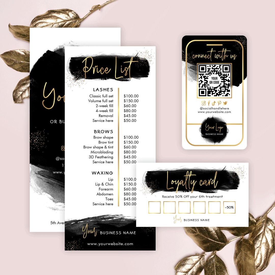 Black & Gold Modern Custom Business Thank You Square Sticker | Zazzle