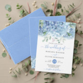 Blue Hydrangeas Watercolor Floral Wedding Invitation (Personalise this independent creator's collection.)