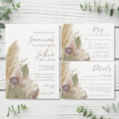 BOHO PAMPAS GRASS WATERCOLOR INVITATION (Personalise this independent creator's collection.)