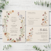 Fall Floral Save The Date Flat Card (Personalise this independent creator's collection.)
