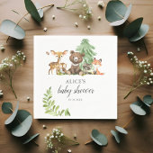 Woodland Forest Animals Rustic Baby Shower Invitation