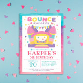 Rainbow Bounce House Birthday Party Invitation