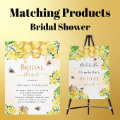Bee Bridal shower gold yellow florals cute Invitation