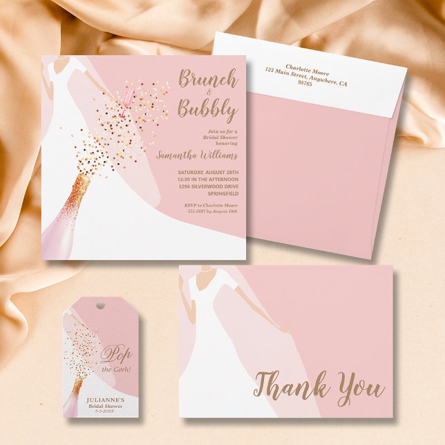 bridal shower dress invitations Wedding Dress Shower Invitation – El's Cards main image 1