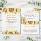 Beautiful Sunflowers Rustic Chic Bridal Shower Invitation (Personalise this independent creator's collection.)