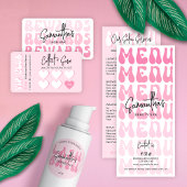 Retro Pink Modern Beauty Bar Lash Salon Gift Card