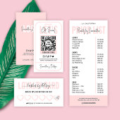 Pink Aesthetic Beauty Loyalty Card Modern Script