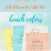 BUDGET Peach Gray Wedding Watercolor