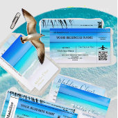  Ocean Wave Beach Gold Magnet Business Card 