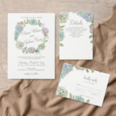 Desert Cactus Succulents Wedding rsvp (Personalise this independent creator's collection.)